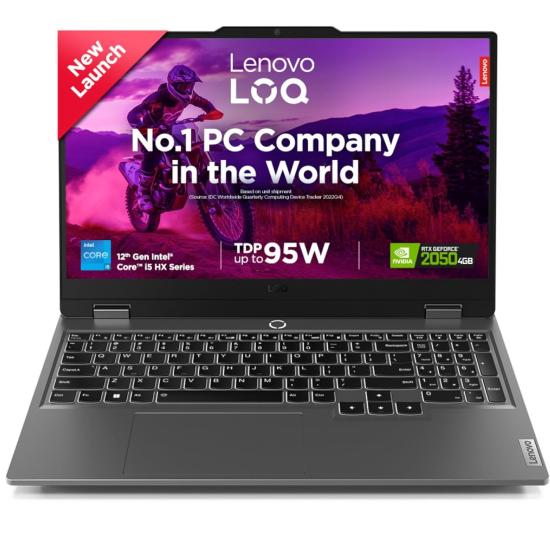 Lenovo LOQ 12Th Gen Intel Core I5-12450HX | NVIDIA RTX 2050 4GB (12GB RAM/512GB SSD/15.6 Inches (39.6Cm)/144Hz/Windows 11/100% Srgb/3 Month Game Pass/1Yr ADP Free/Grey/2.4Kg)